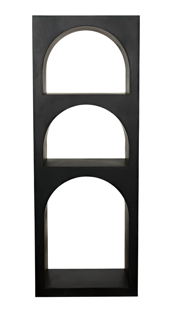 Noir Aqueduct Bookcase in Matte Black GBCS240MTB-A