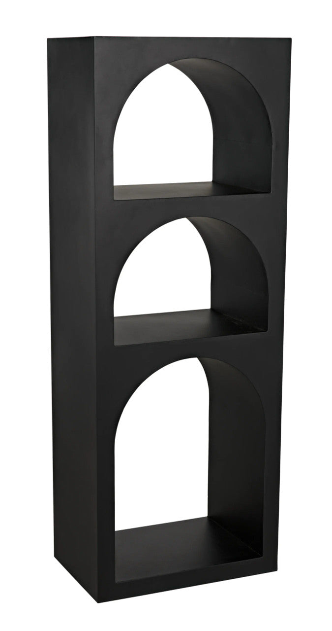 Noir Aqueduct Bookcase in Matte Black GBCS240MTB-A