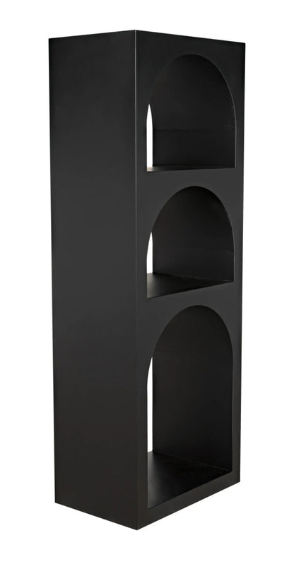 Noir Aqueduct Bookcase in Matte Black GBCS240MTB-A