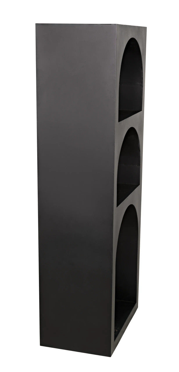 Noir Aqueduct Bookcase in Matte Black GBCS240MTB-A