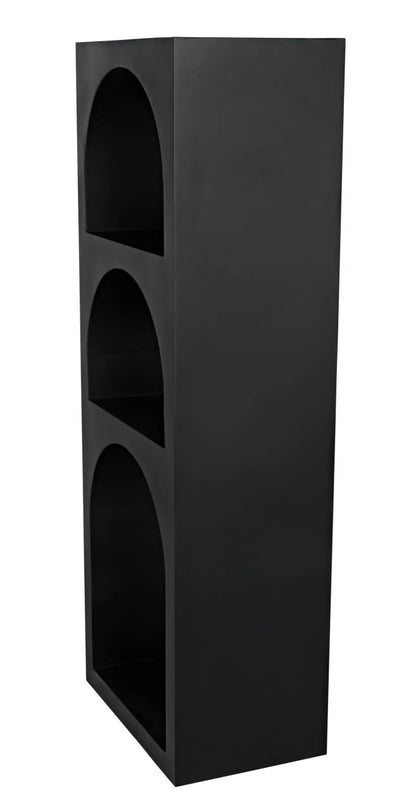 Noir Aqueduct Bookcase in Matte Black GBCS240MTB-A