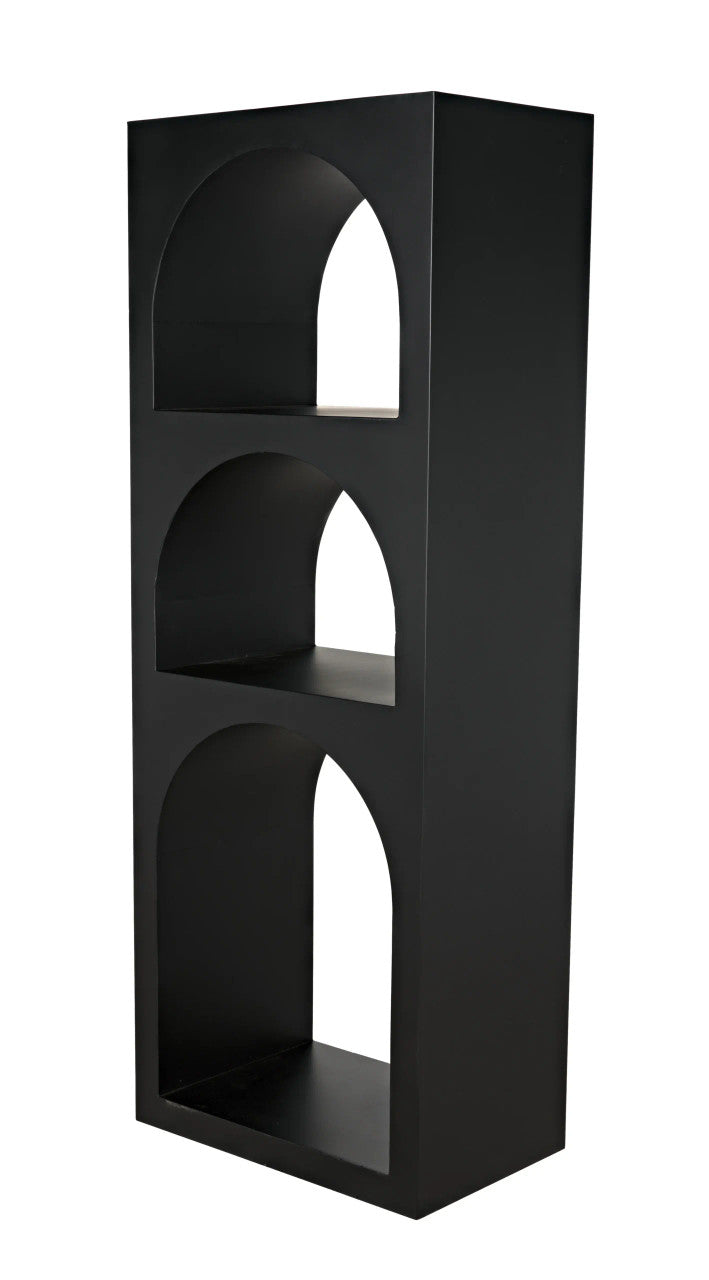 Noir Aqueduct Bookcase in Matte Black GBCS240MTB-A