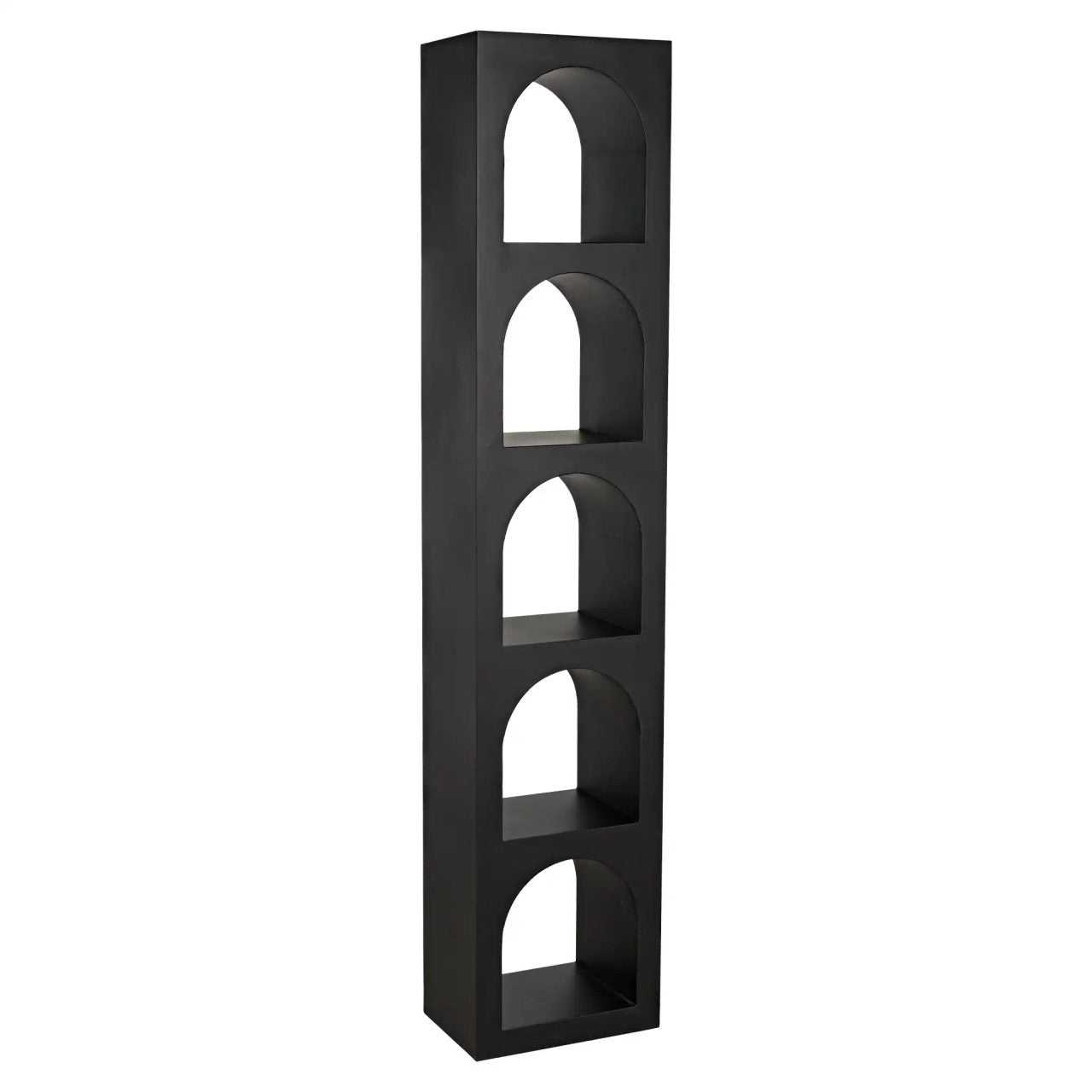 Noir Aqueduct Bookcase in Matte Black GBCS240MTB-C