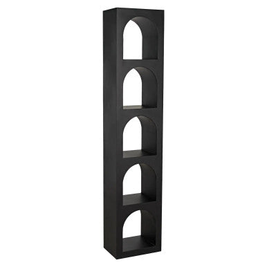 Noir Aqueduct Bookcase in Matte Black GBCS240MTB-C