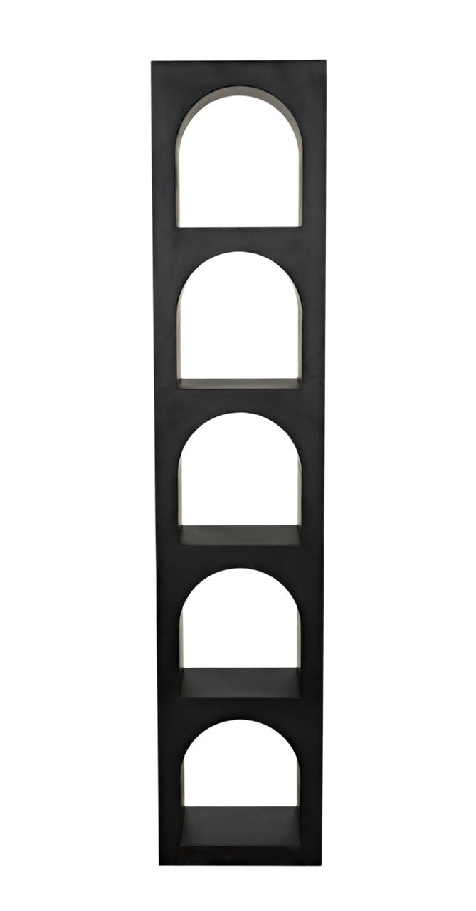 Noir Aqueduct Bookcase in Matte Black GBCS240MTB-C