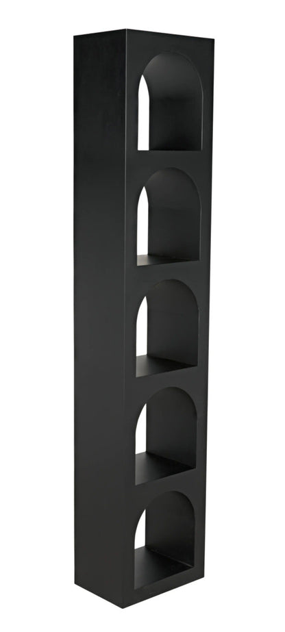 Noir Aqueduct Bookcase in Matte Black GBCS240MTB-C