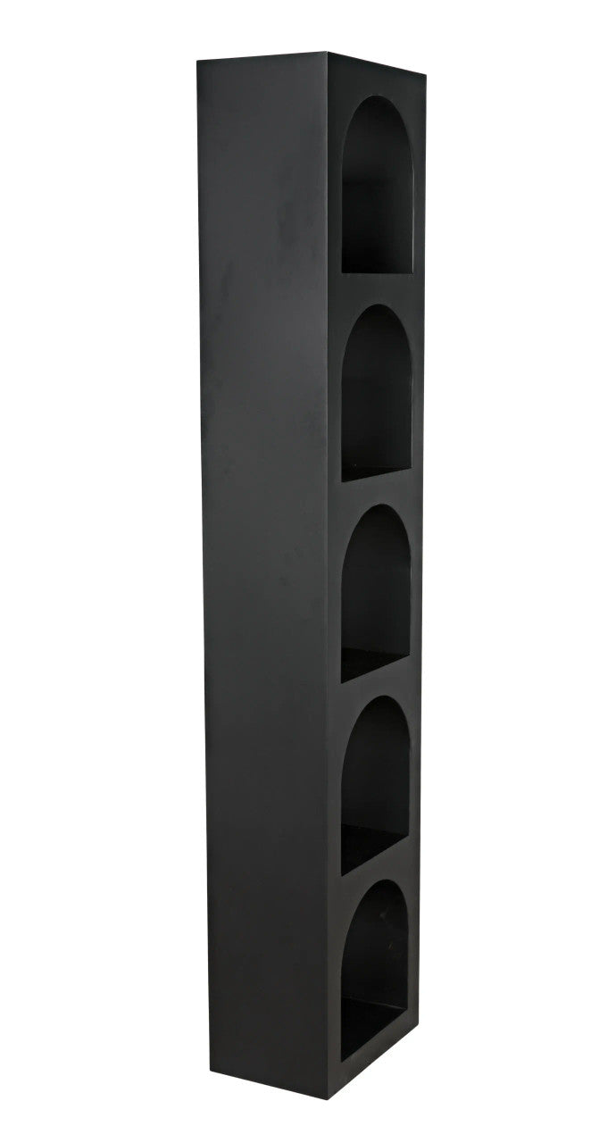 Noir Aqueduct Bookcase in Matte Black GBCS240MTB-C