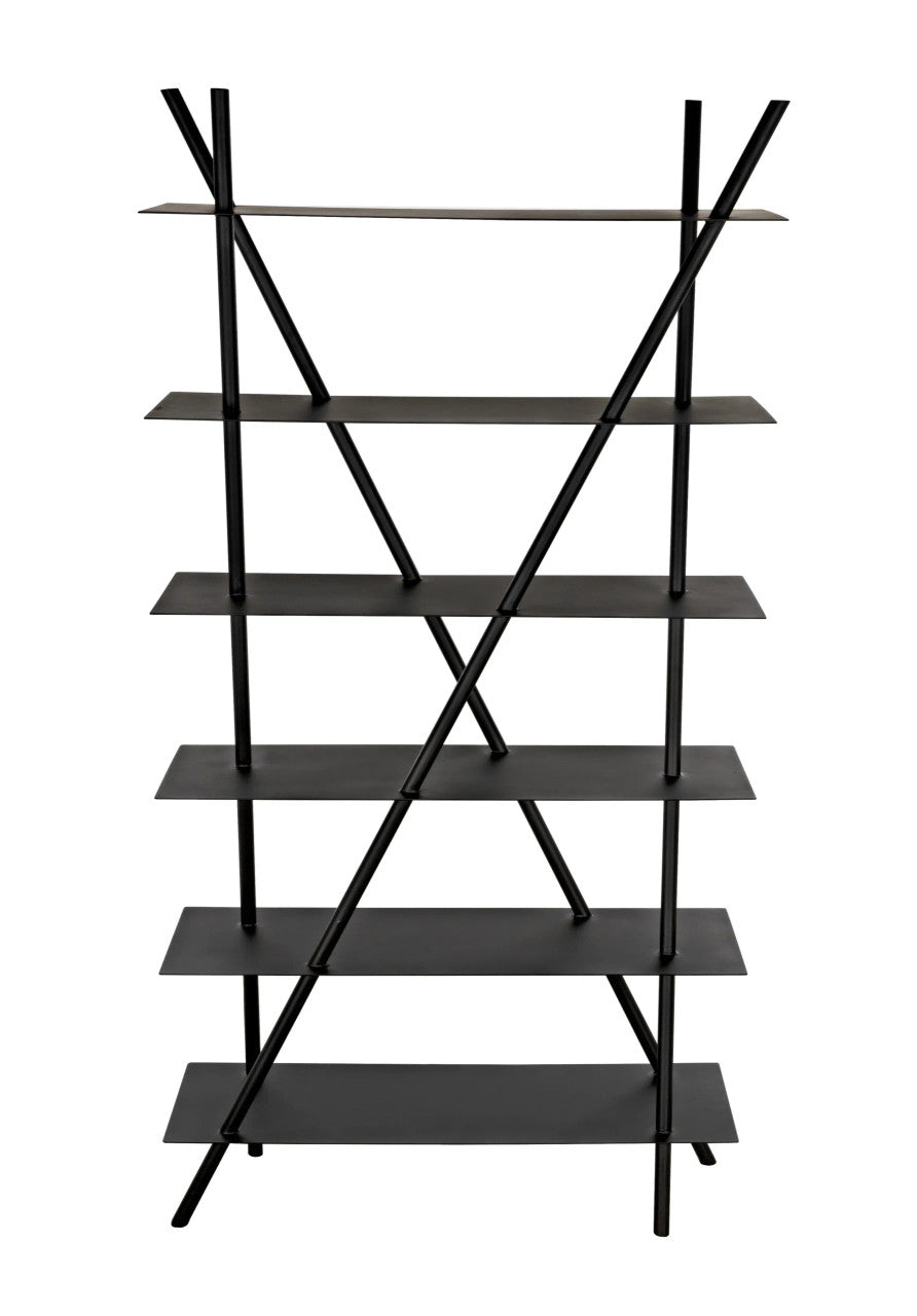 Noir Siddhartha Bookcase in Matte Black GBCS241MTB