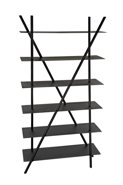 Noir Siddhartha Bookcase in Matte Black GBCS241MTB