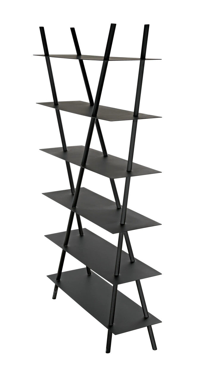 Noir Siddhartha Bookcase in Matte Black GBCS241MTB