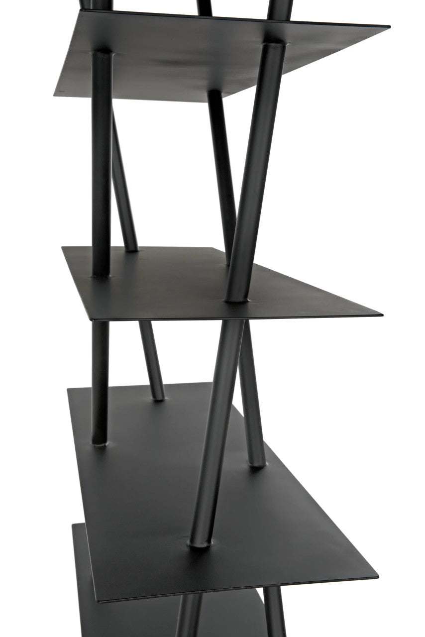 Noir Siddhartha Bookcase in Matte Black GBCS241MTB