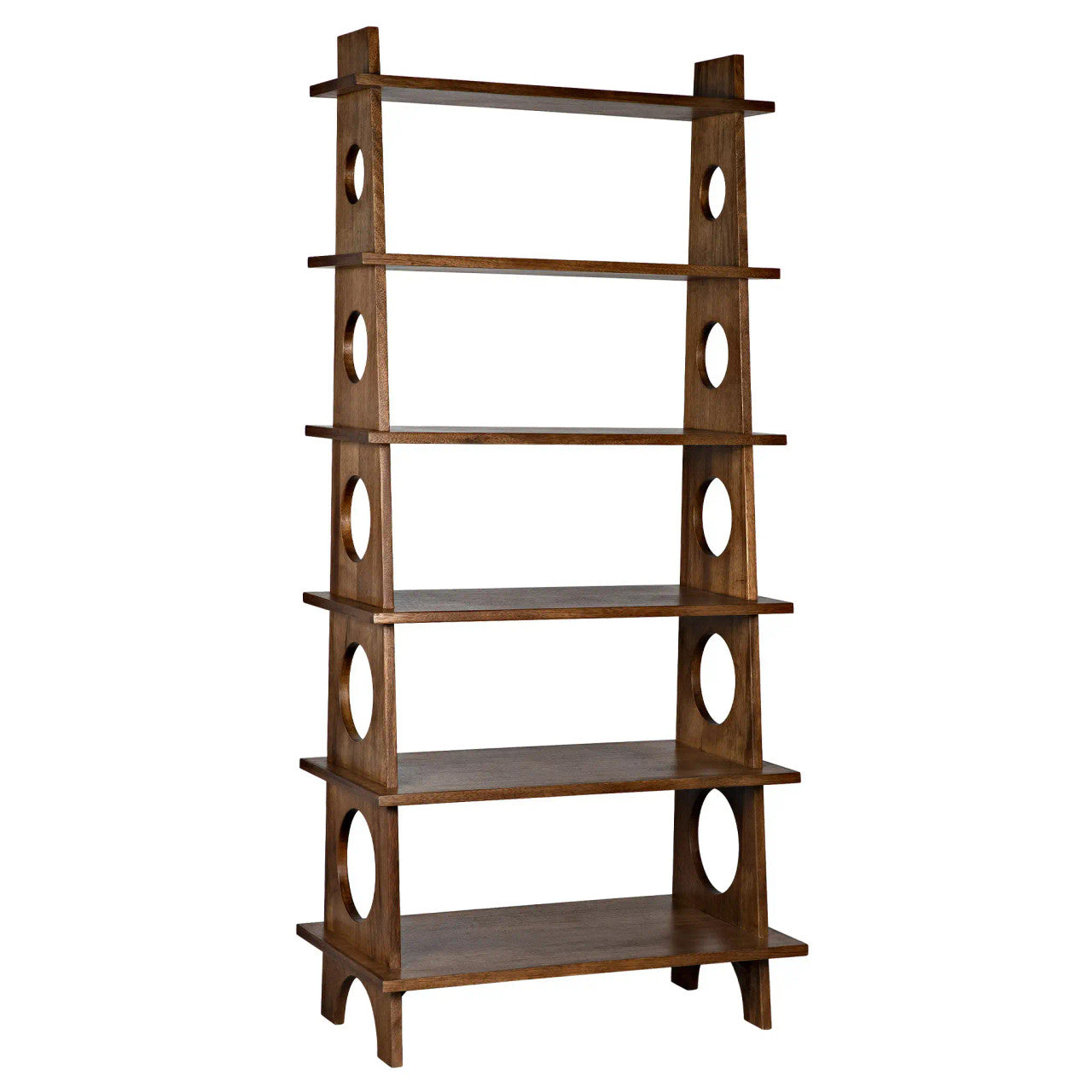 Noir Tumult Bookcase in Dark Walnut GBCS248DW