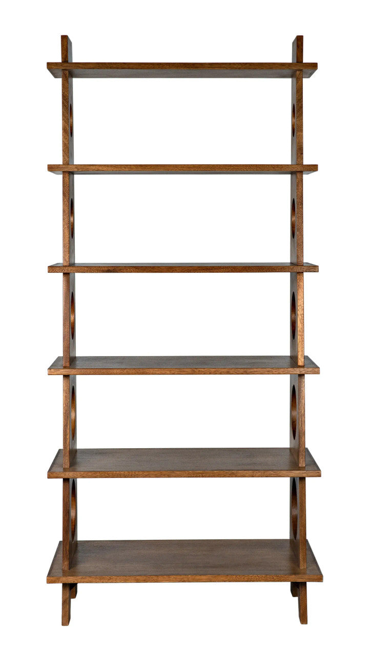 Noir Tumult Bookcase in Dark Walnut GBCS248DW