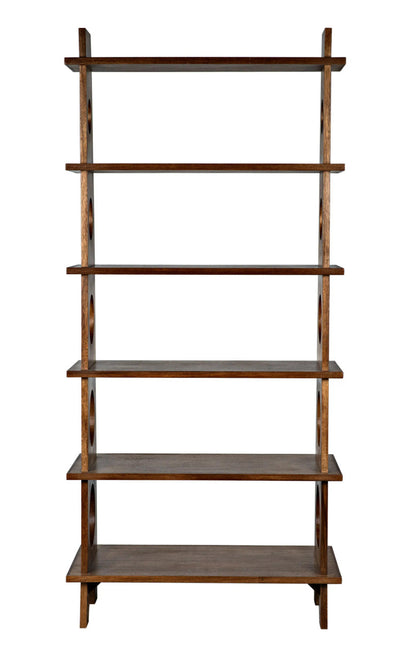 Noir Tumult Bookcase in Dark Walnut GBCS248DW