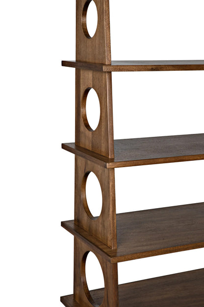 Noir Tumult Bookcase in Dark Walnut GBCS248DW