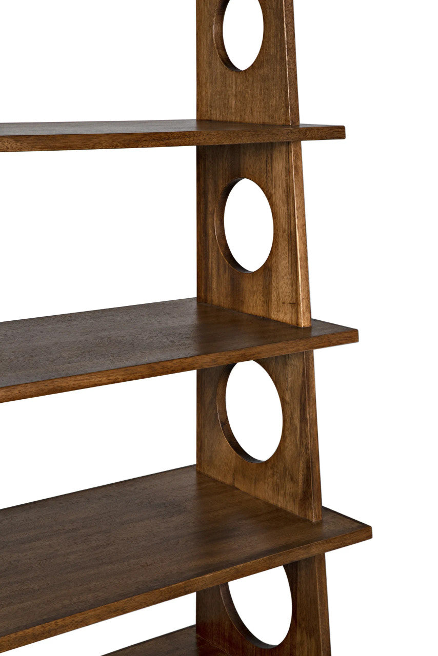 Noir Tumult Bookcase in Dark Walnut GBCS248DW