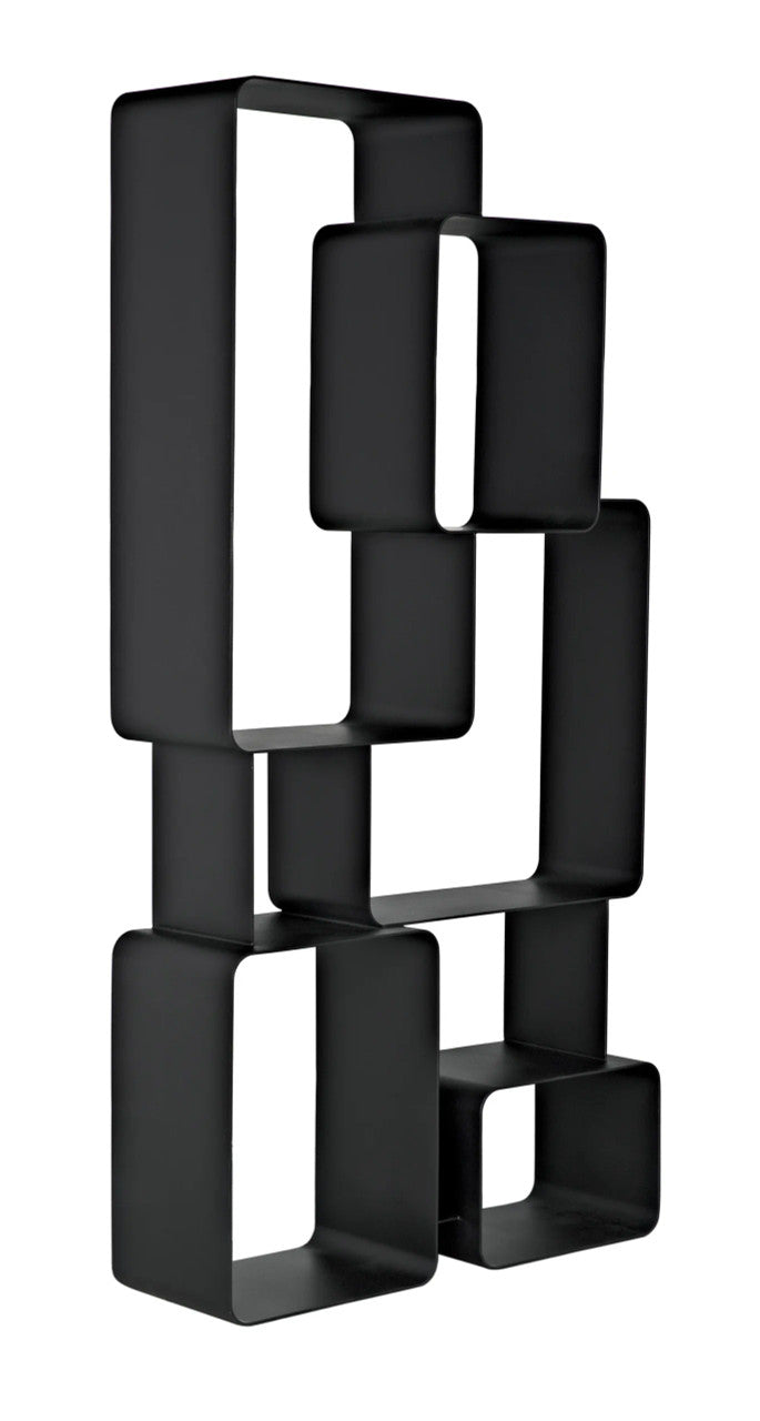 Noir Larra Bookcase in Matte Black GBCS251MTB