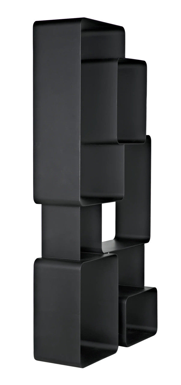 Noir Larra Bookcase in Matte Black GBCS251MTB