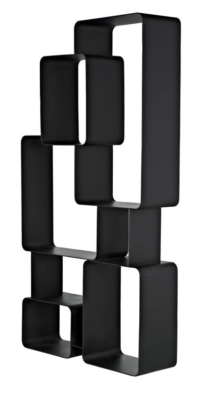 Noir Larra Bookcase in Matte Black GBCS251MTB