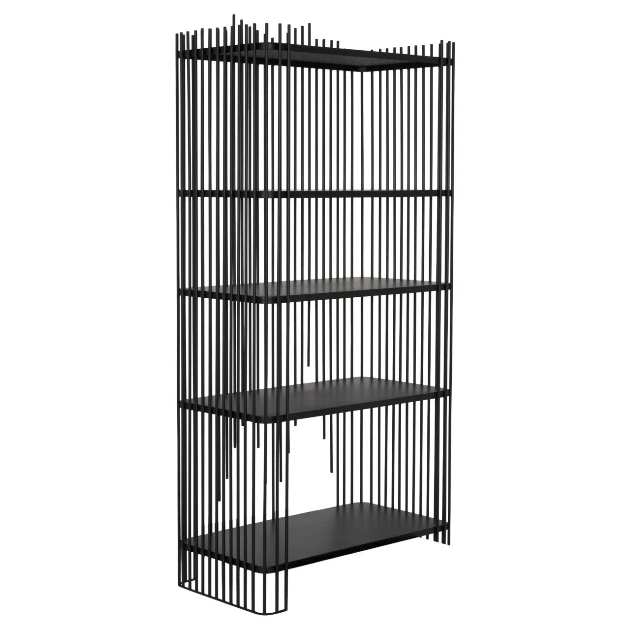 Noir Mila Bookcase in Matte Black GBCS253MTB