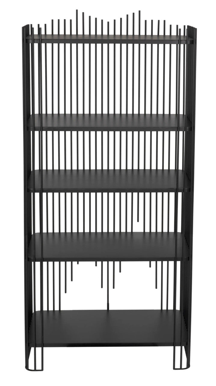 Noir Mila Bookcase in Matte Black GBCS253MTB