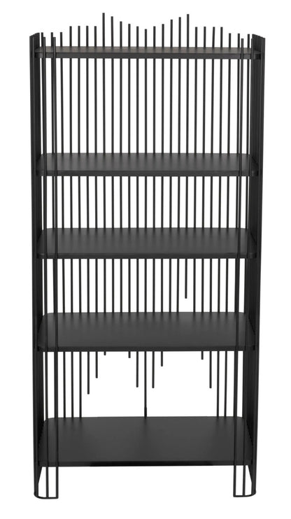 Noir Mila Bookcase in Matte Black GBCS253MTB