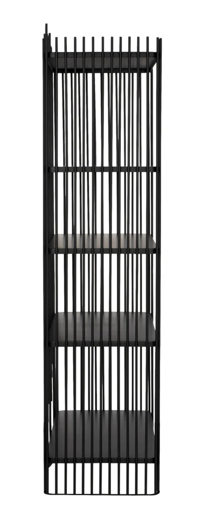 Noir Mila Bookcase in Matte Black GBCS253MTB