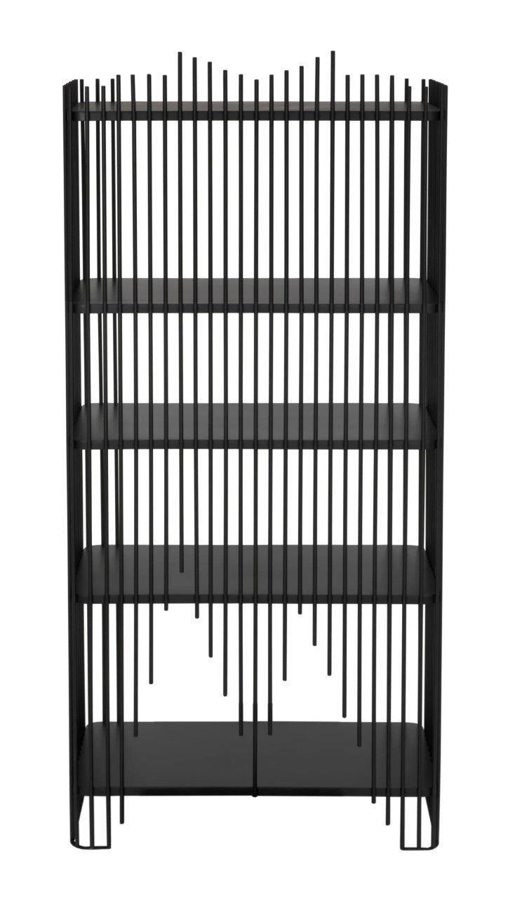 Noir Mila Bookcase in Matte Black GBCS253MTB