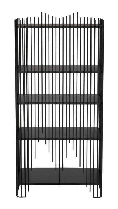 Noir Mila Bookcase in Matte Black GBCS253MTB