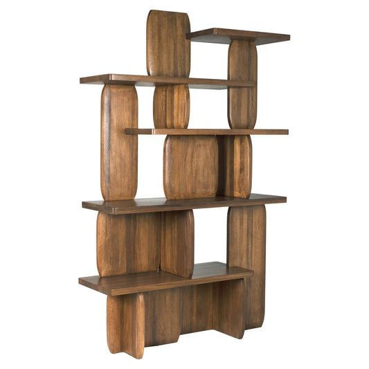 Noir Kilimanjaro Bookcase in Dark Walnut GBCS255DW