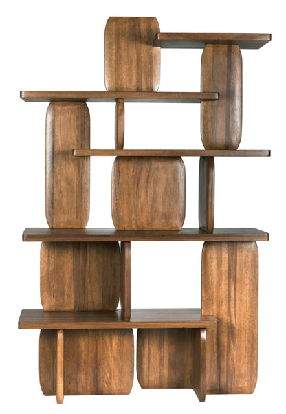 Noir Kilimanjaro Bookcase in Dark Walnut GBCS255DW