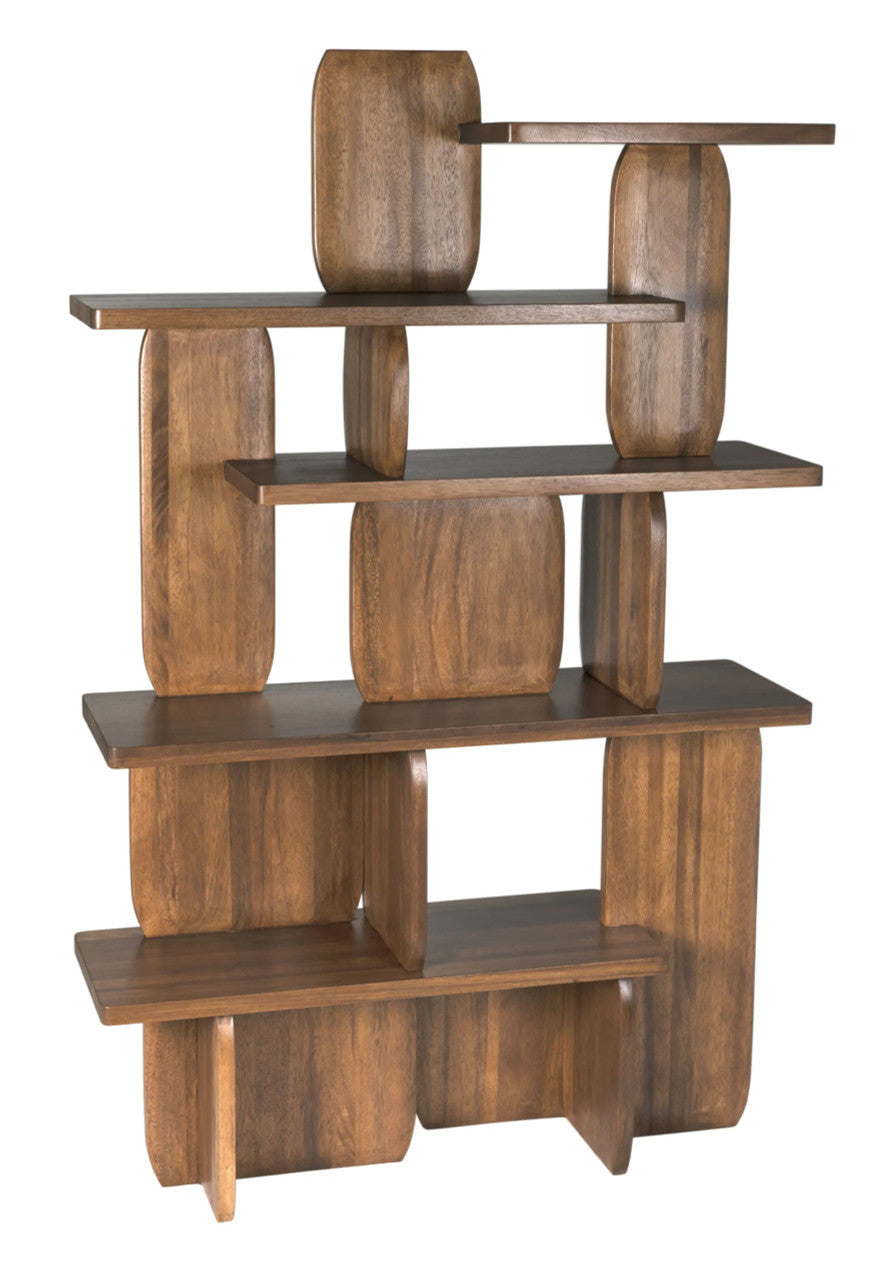 Noir Kilimanjaro Bookcase in Dark Walnut GBCS255DW