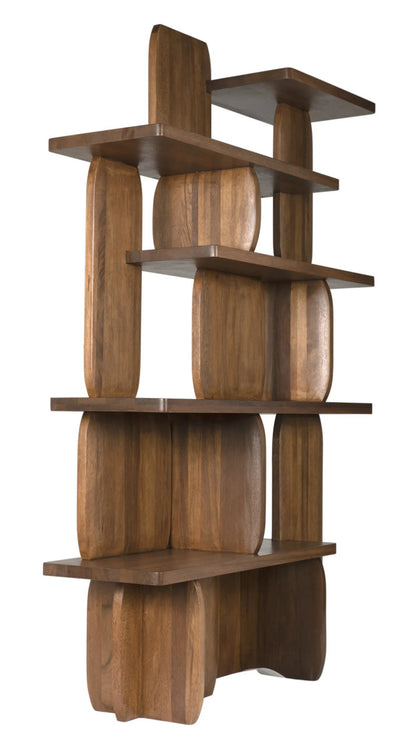 Noir Kilimanjaro Bookcase in Dark Walnut GBCS255DW