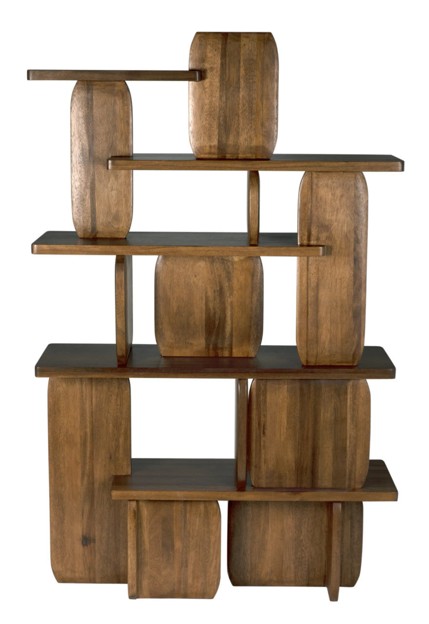 Noir Kilimanjaro Bookcase in Dark Walnut GBCS255DW