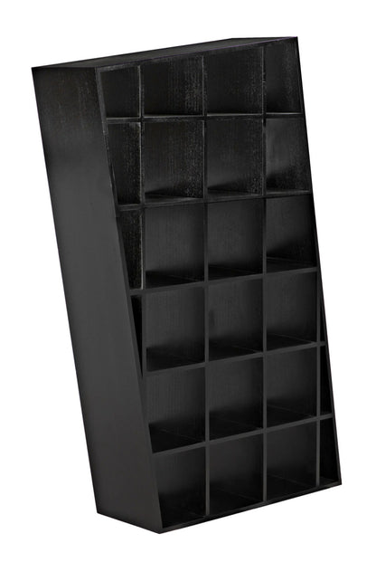 Noir Barsum Bookcase in Hand Rubbed Black GBCS256HB