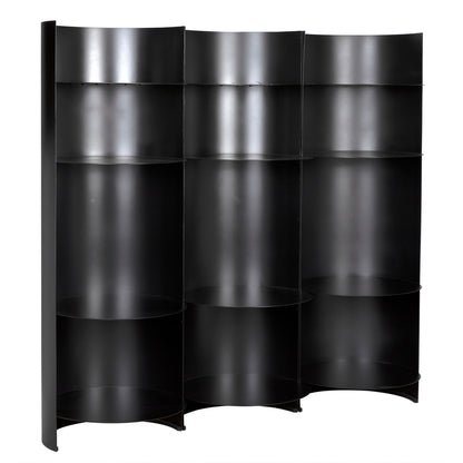 Noir Fassbender Bookcase Set of 3 in Matte Black GBCS260MTB-3