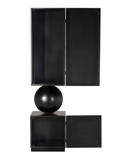 Noir Pillar Cabinet in Matte Black GBCS261MTB