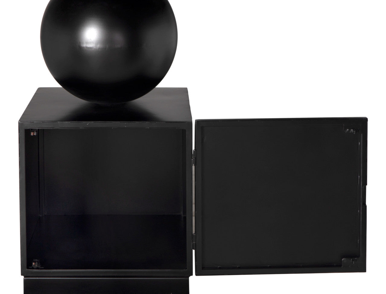 Noir Pillar Cabinet in Matte Black GBCS261MTB