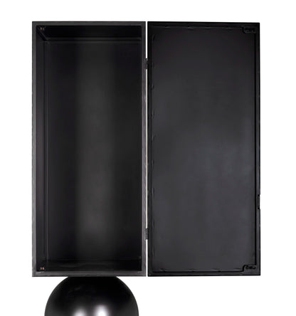 Noir Pillar Cabinet in Matte Black GBCS261MTB