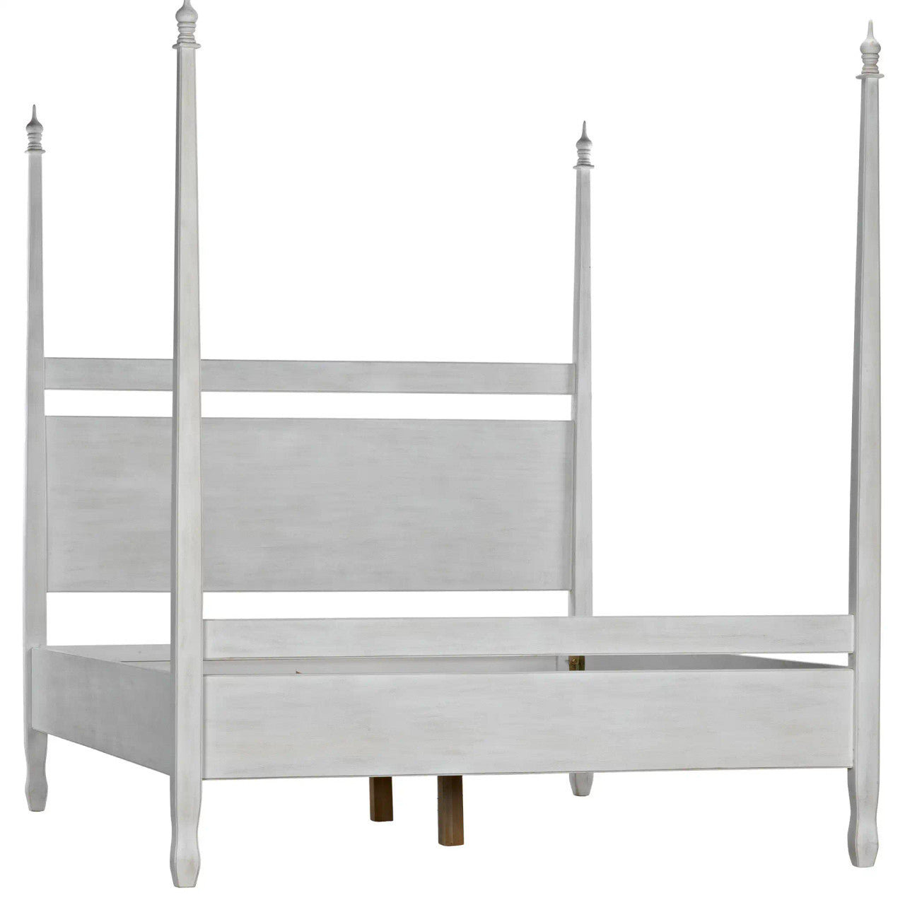 Noir Venice Bed in White Wash GBED107QWH