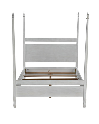 Noir Venice Bed in White Wash GBED107QWH