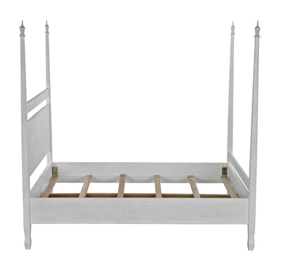 Noir Venice Bed in White Wash GBED107QWH