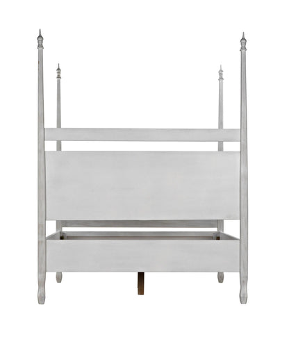 Noir Venice Bed in White Wash GBED107QWH