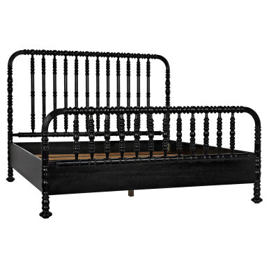 Noir Bachelor Bed in Hand Rubbed Black GBED112EKHB