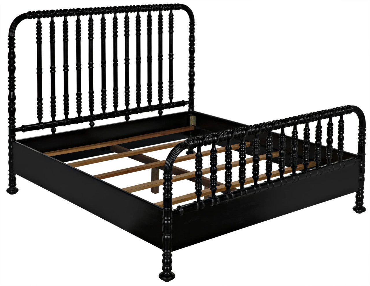 Noir Bachelor Bed in Hand Rubbed Black GBED112EKHB