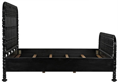 Noir Bachelor Bed in Hand Rubbed Black GBED112EKHB