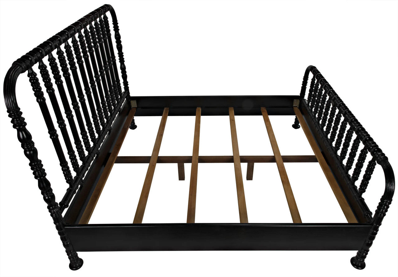 Noir Bachelor Bed in Hand Rubbed Black GBED112EKHB