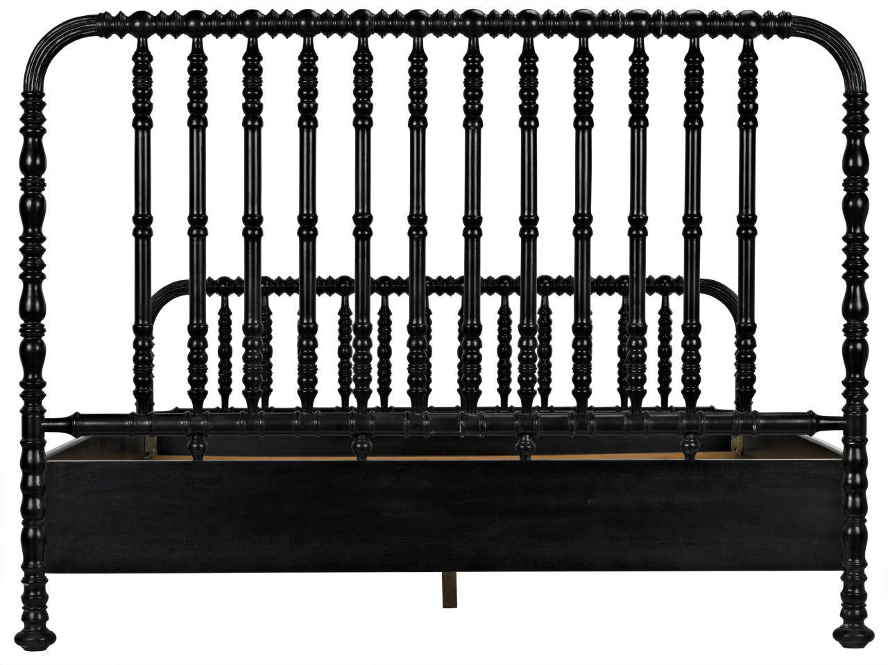 Noir Bachelor Bed in Hand Rubbed Black GBED112EKHB