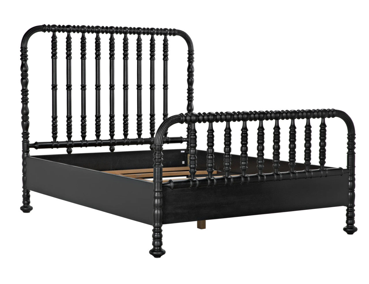 Noir Bachelor Bed in Hand Rubbed Black GBED112QHB