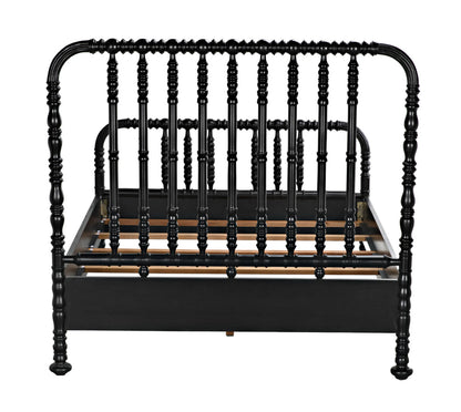 Noir Bachelor Bed in Hand Rubbed Black GBED112QHB